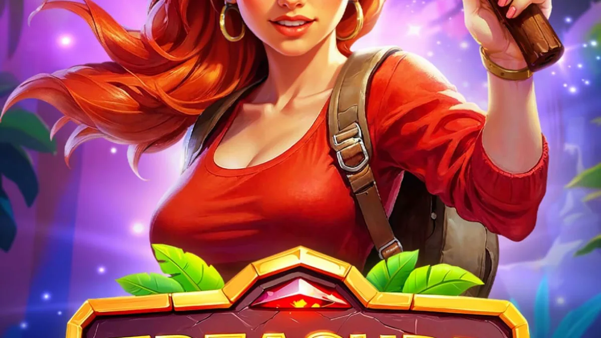 Laura Loot menjelajahi reruntuhan Aztec dalam slot Treasure Explorer